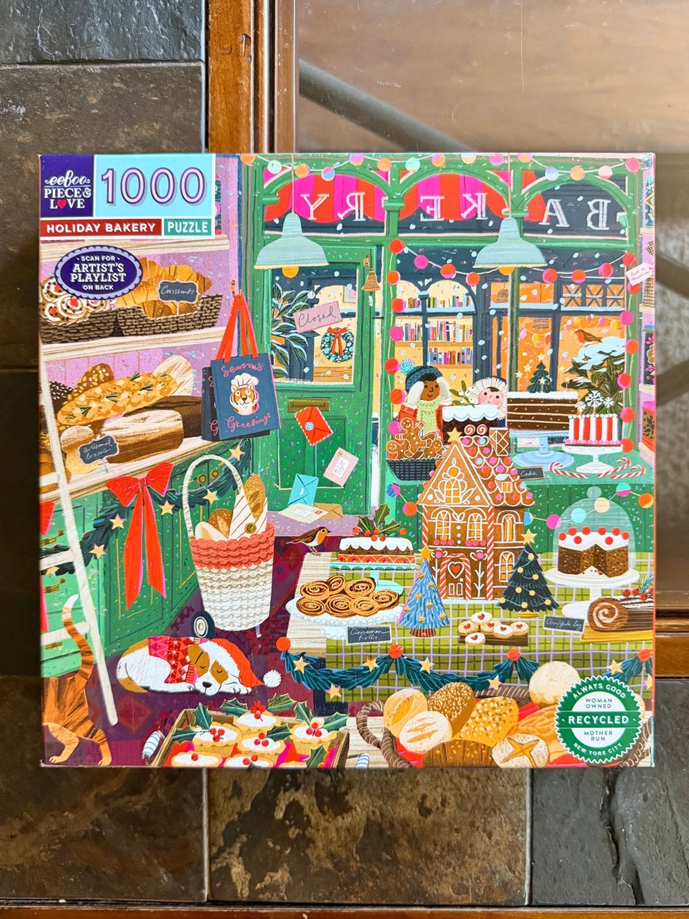 SALE! 25% off 4+ items! Holiday Bakery 1000 Piece Puzzle by eeBoo